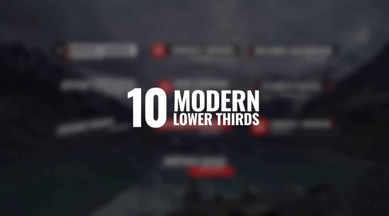 دانلود پروژه افترافکت 4K Modern Lower Thirds مجموعه 10تایتل زیرنویس متحرک فوق العاده زیبا